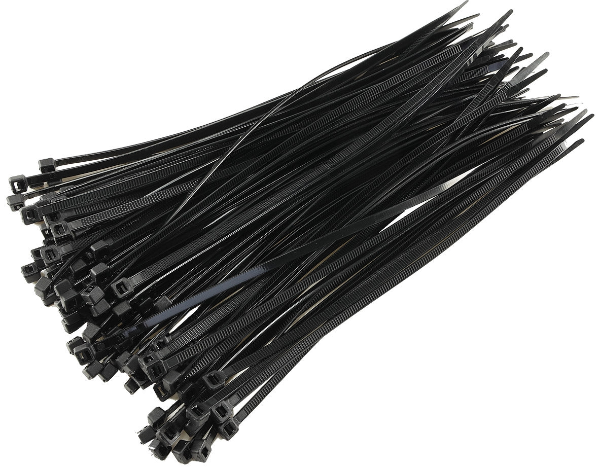 Kabelbinder 200mm x 3,5mm, schwarz 100er Pack, hohe Zugkraft, UV fest