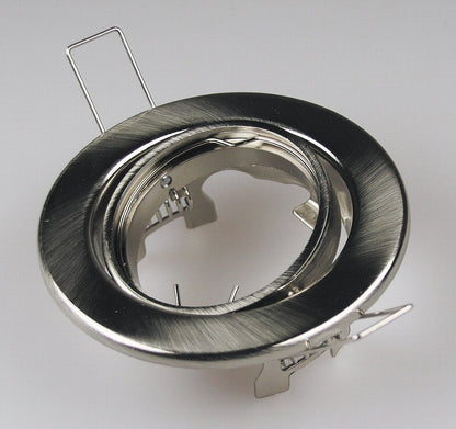 Decken-Einbaustrahler "SR90" chrom-matt schwenkbar, Ø 88mm, für 50mm Lampen