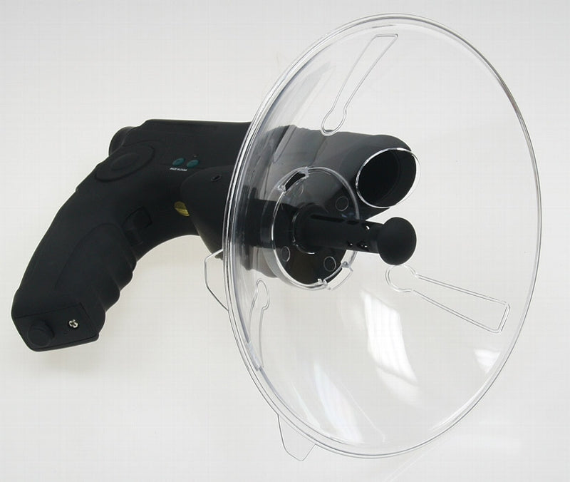 Parabol-Richtmikrofon "PRM-1" mit Kopfhörer und Aufnahmefunktion