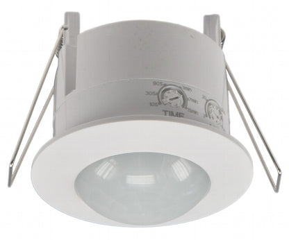 Decken-Einbau-Bewegungsmelder 360° LED geeignet, 6m Detektion, weiß