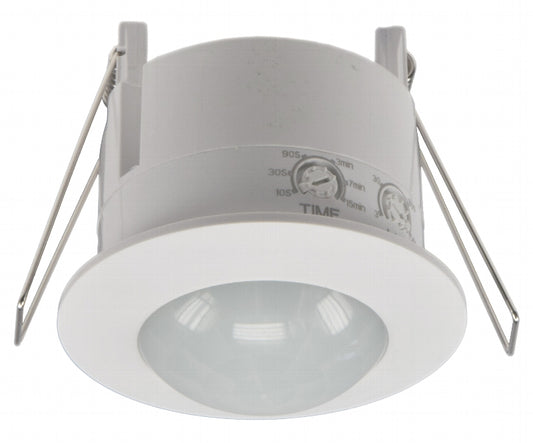 Decken-Einbau-Bewegungsmelder 360° LED geeignet, 6m Detektion, weiß