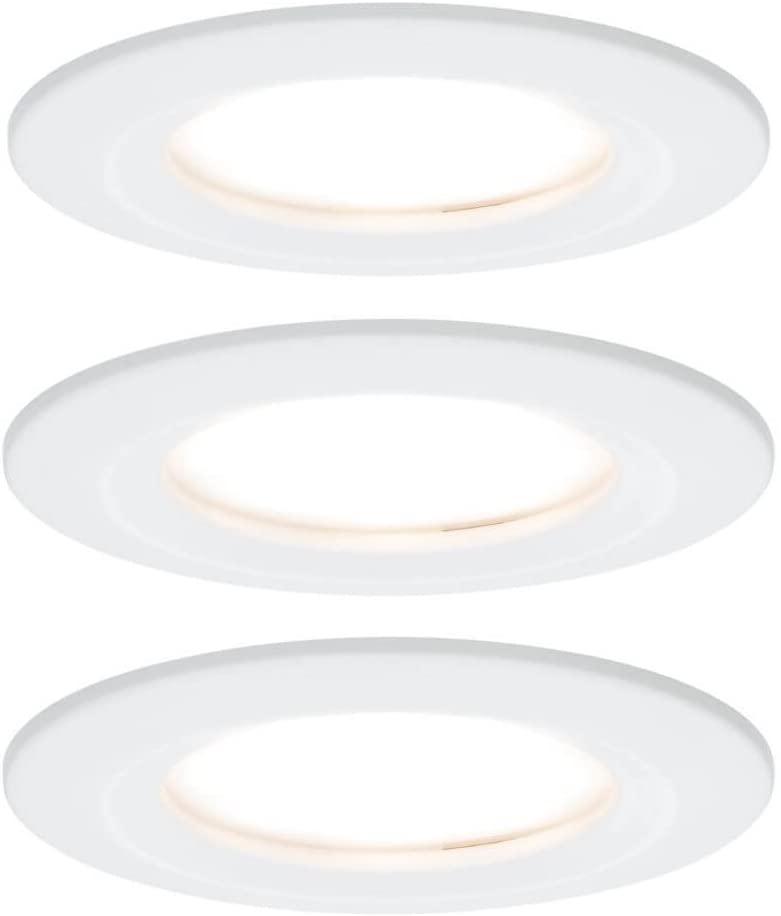 Paulmann EBL Set Nova Coin rund starr LED 3x6,5W 2700K 230V Weiß matt/Alu