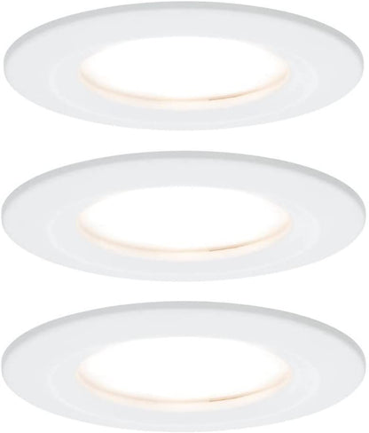 Paulmann EBL Set Nova Coin rund starr LED 3x6,5W 2700K 230V Weiß matt/Alu