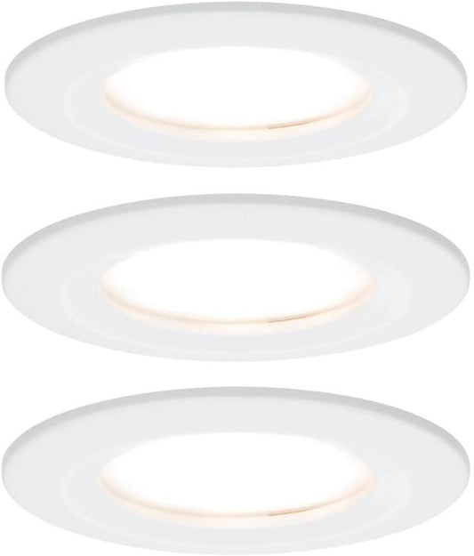Paulmann EBL Set Nova Coin rund starr LED 3x6,5W 2700K 230V Weiß matt/Alu