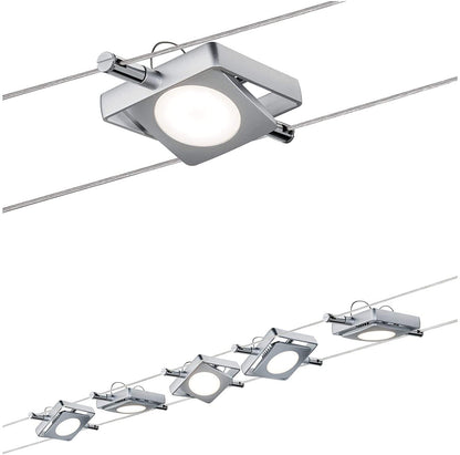 Paulmann Wire Systems DC Set MacLED 5x4W Chrom matt 230V/12V DC 36VA Metall