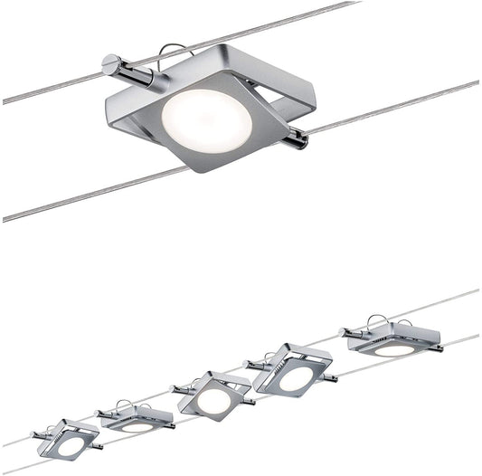 Paulmann Wire Systems DC Set MacLED 5x4W Chrom matt 230V/12V DC 36VA Metall