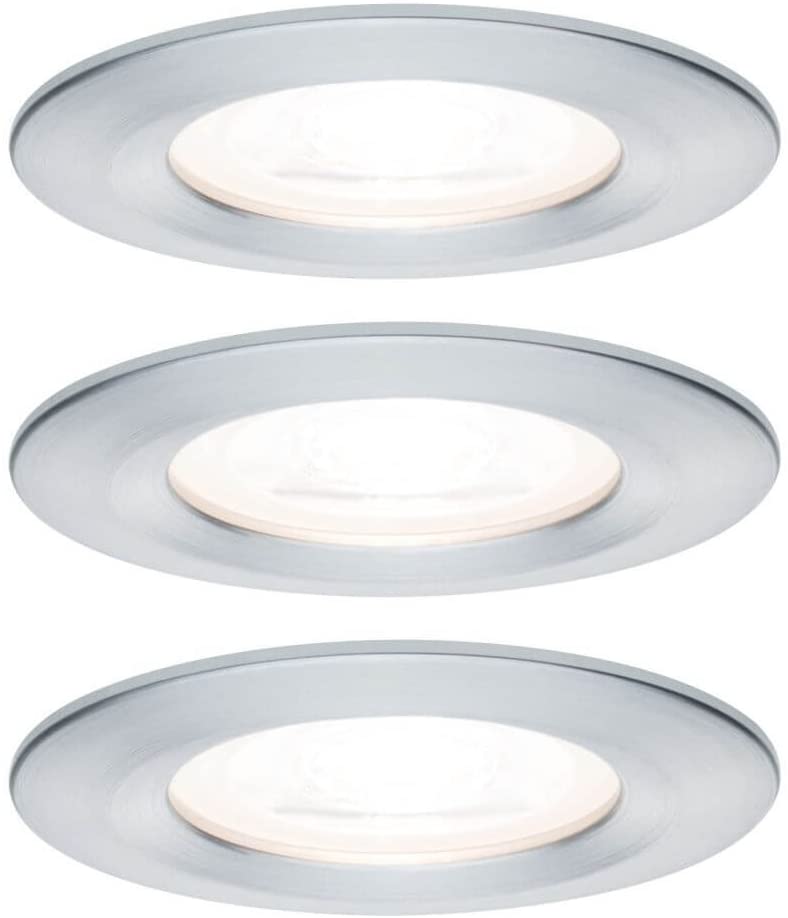 Paulmann EBL Set Nova rd starr LED IP44 3-stepdim 3x6,5W 230V GU10 51mm Alu ged/Alu