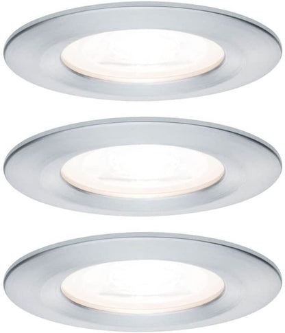 Paulmann EBL Set Nova rd starr LED IP44 3-stepdim 3x6,5W 230V GU10 51mm Alu ged/Alu