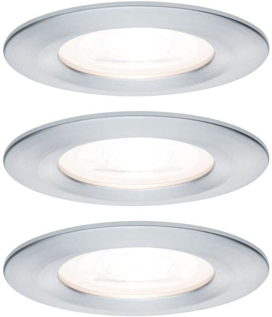 Paulmann EBL Set Nova rd starr LED IP44 3-stepdim 3x6,5W 230V GU10 51mm Alu ged/Alu