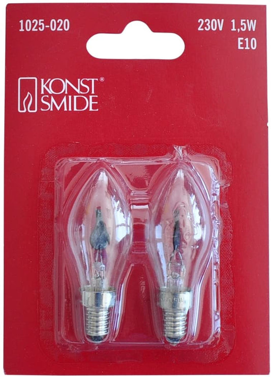 2x Flackerbirne 230V 1,5W E10 1025-020