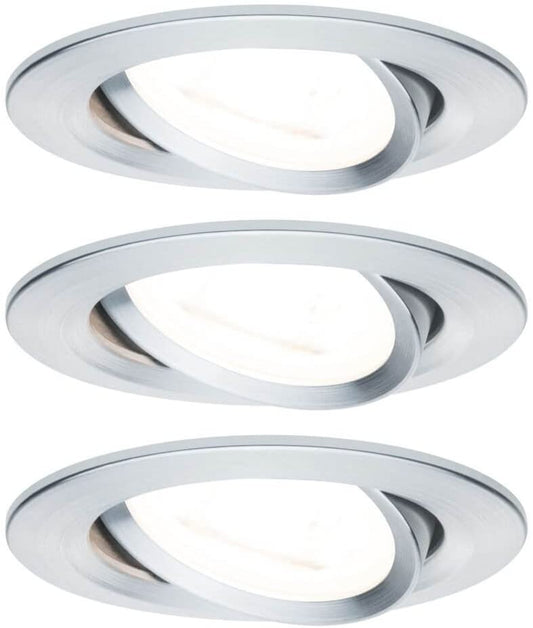 Paulmann EBL Set Nova rd schw LED 3stepdim 3x6,5W 230V GU10 51mm Alu gedreht/Alu