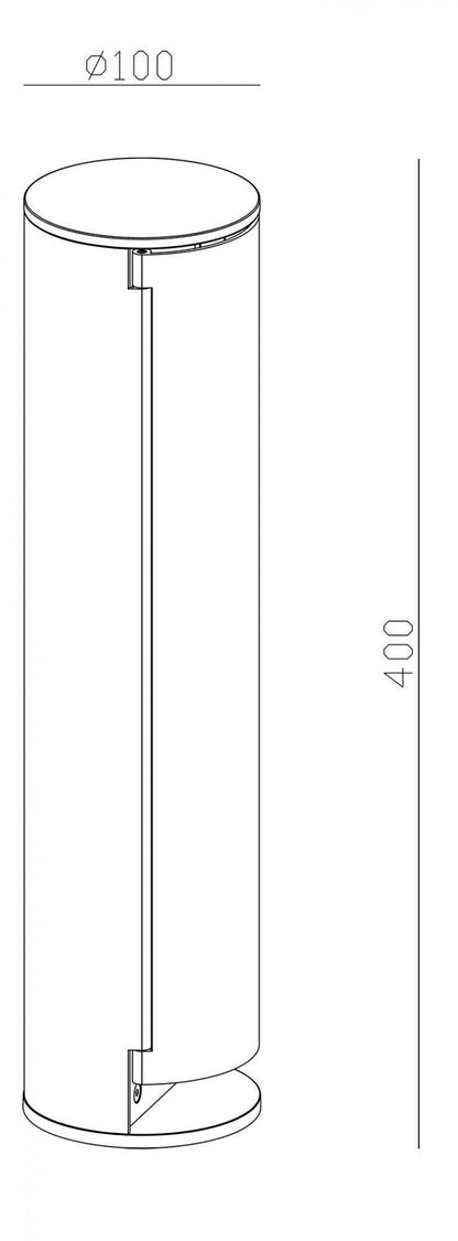 Steckdosenturm Steckdosensäule 40cm Energiesäule Dunkelgrau Aluminium Druckguss Garten Outdoor IP44