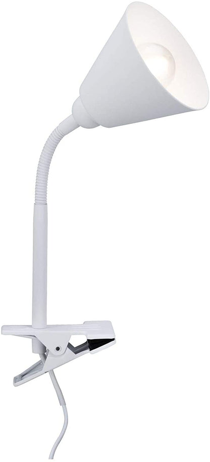 Paulmann Klemmleuchte Vitis mit Flexarm E14 Weiß und Schnurschalter
