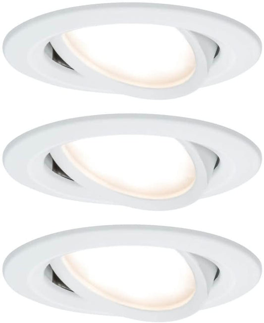 Paulmann EBL Set Nova Coin 3-stepdim rd schw LED 3x6W 2700K 230V Weiß matt/Alu
