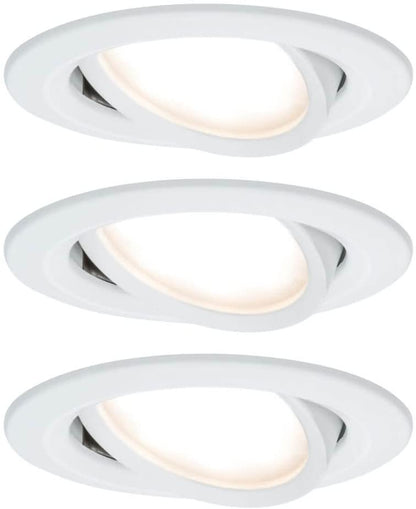 Paulmann EBL Set Nova Coin 3-stepdim rd schw LED 3x6W 2700K 230V Weiß matt/Alu