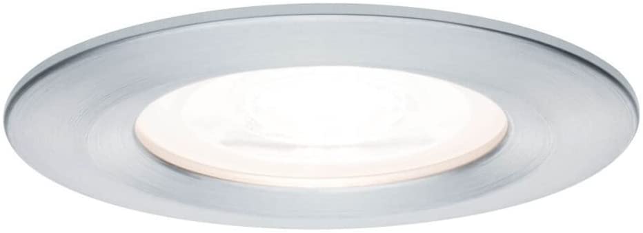 Paulmann EBL Set Nova rd starr LED IP44 3-stepdim 1x6,5W 230V GU10 51mm Alu ged/Alu