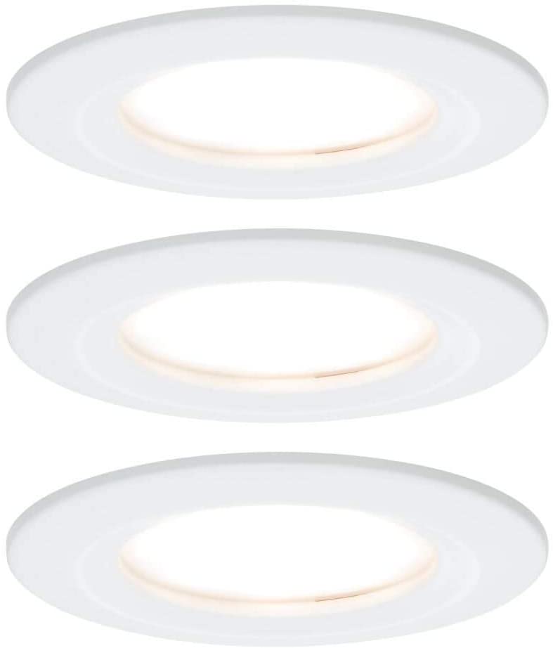 Paulmann EBL Set Nova Coin 3-stepdim rd starr LED 3x6,5W 2700K 230V Weiß matt/Alu