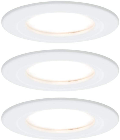 Paulmann EBL Set Nova Coin 3-stepdim rd starr LED 3x6,5W 2700K 230V Weiß matt/Alu