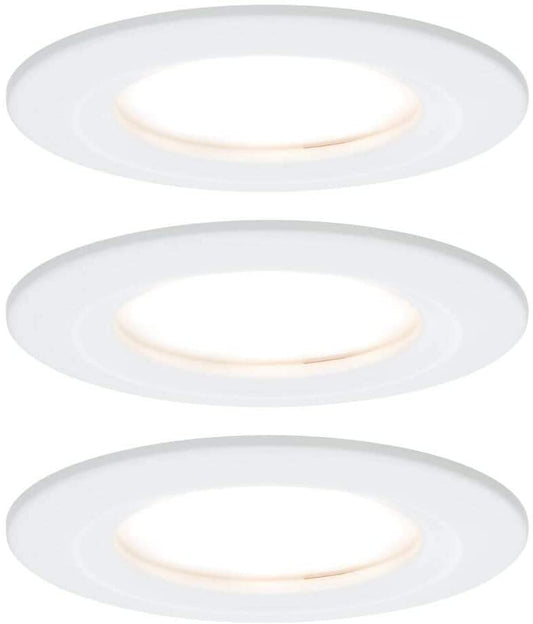 Paulmann EBL Set Nova Coin 3-stepdim rd starr LED 3x6,5W 2700K 230V Weiß matt/Alu