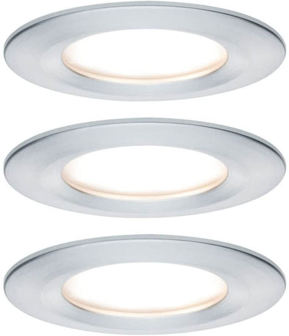 Paulmann EBL Set Nova Coin rund starr LED 3x6,5W 2700K 230V Alu ged/Alu