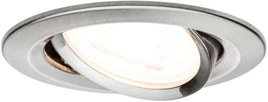 Paulmann EBL Set Nova rd schw LED 3stepdim 1x6,5W 230V GU10 51mm Eisen geb/Alu