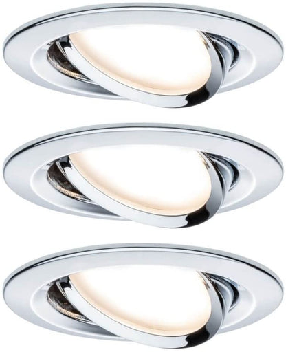 Paulmann EBL Set Nova Coin 3-stepdim rd schw LED 3x6,5W 2700K 230V Chrom/Alu