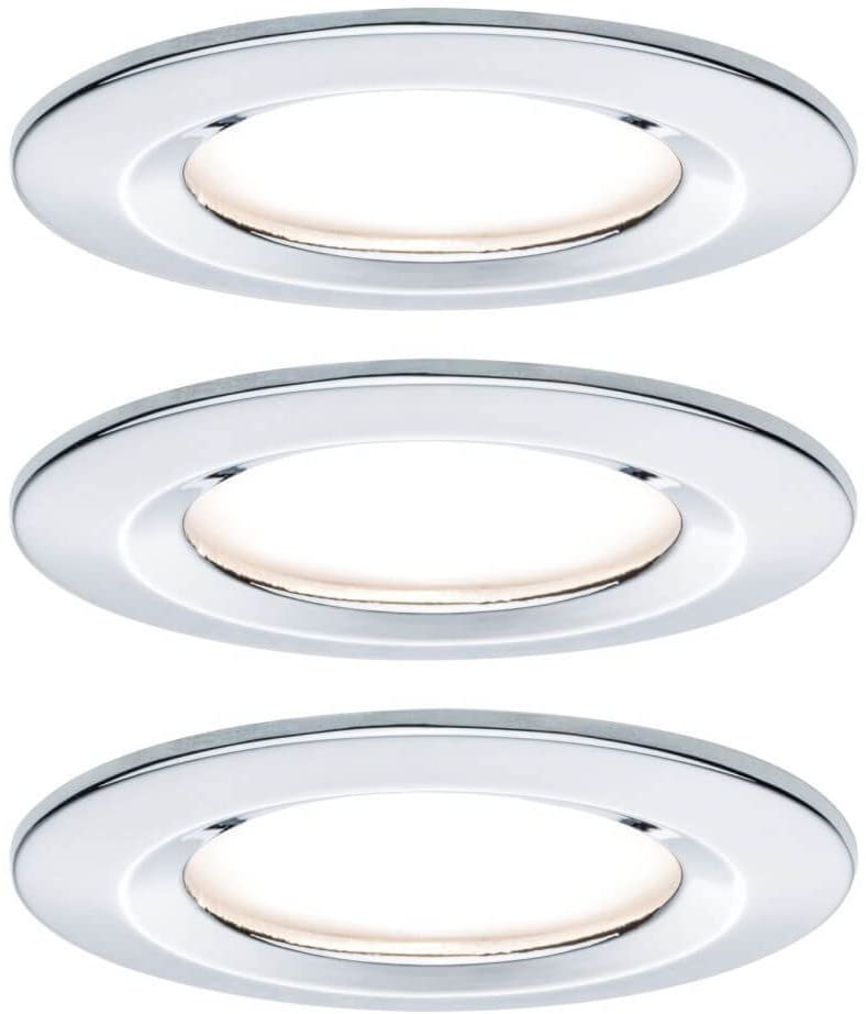 Paulmann EBL Set Nova Coin 3-stepdim rd starr LED 3x6,5W 2700K 230V Chrom/Alu