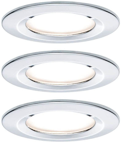 Paulmann EBL Set Nova Coin 3-stepdim rd starr LED 3x6,5W 2700K 230V Chrom/Alu