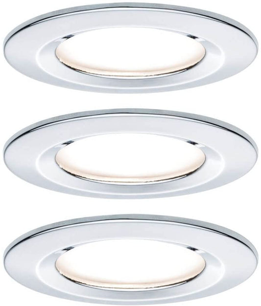 Paulmann EBL Set Nova Coin 3-stepdim rd starr LED 3x6,5W 2700K 230V Chrom/Alu