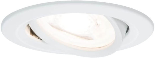 Paulmann EBL Set Nova rd schw LED 3stepdim 1x6,5W 230V GU10 51mm Weiß matt/Alu