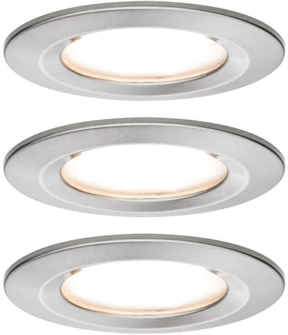 Paulmann EBL Set Nova Coin 3-stepdim rd starr LED 3x6,5W 2700K 230V Eisen geb/Alu