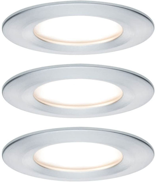 Paulmann EBL Set Nova Coin rund starr LED 3x6,5W 2700K 230V Alu ged/Alu