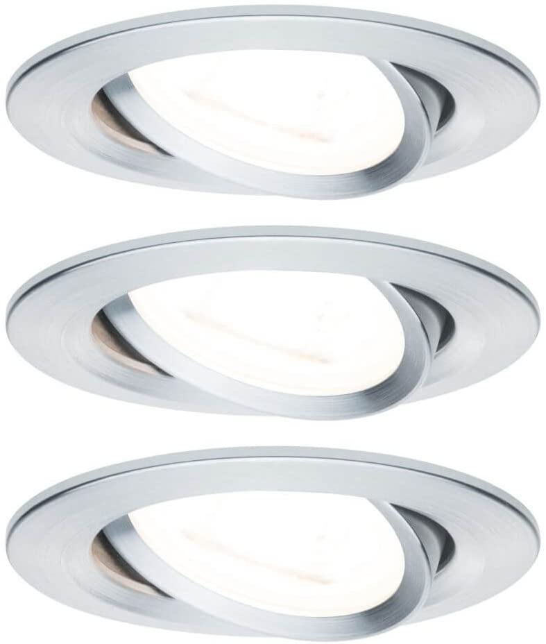 Paulmann EBL Set Nova rd schw LED 3stepdim 3x6,5W 230V GU10 51mm Alu gedreht/Alu