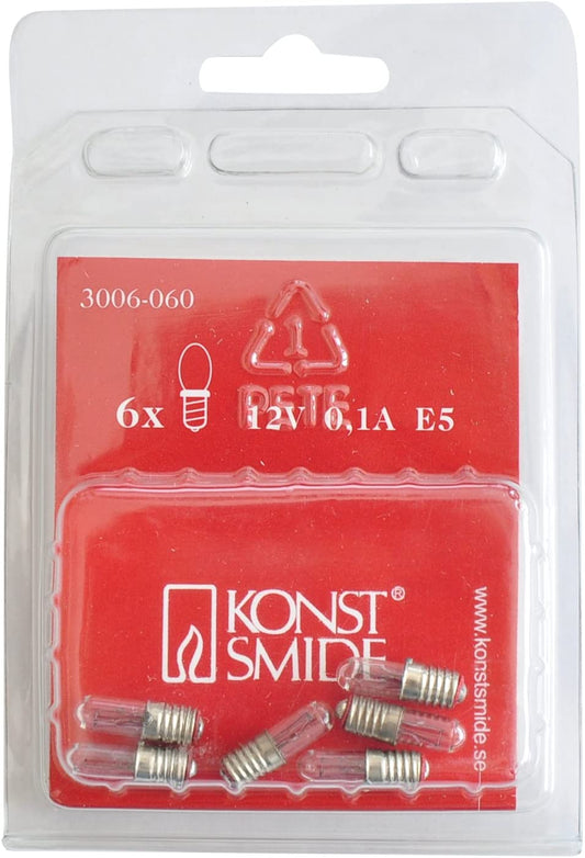 6x Ersatzbirne E5 12V 1.2W 3006-060