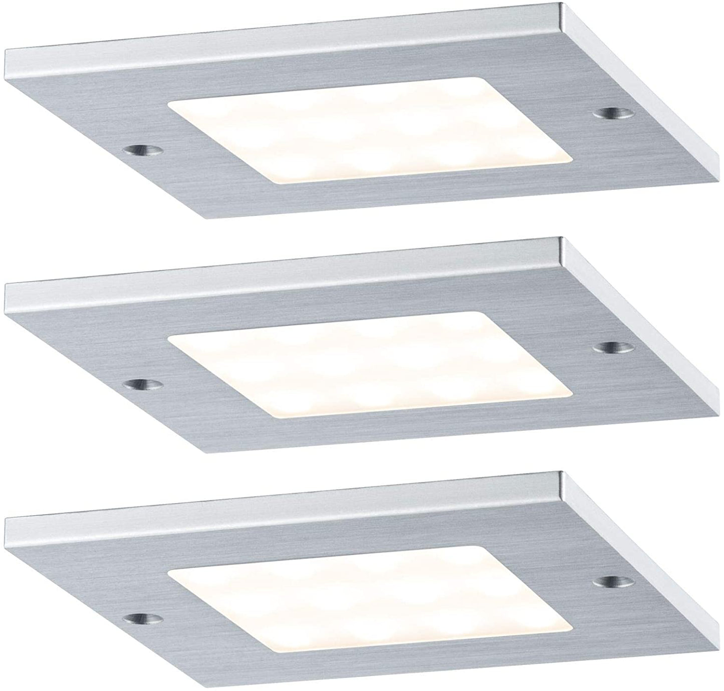 Paulmann Möbel ABL Set Leaf eckig LED 3x4,7W 20VA 230/12V 80x80mm Alu geb./Alu