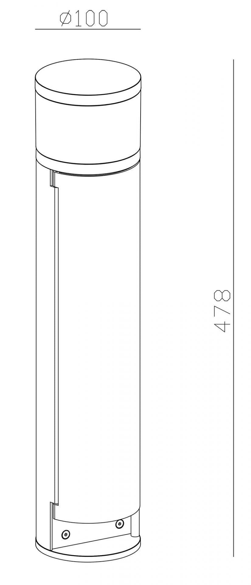 Stehleuchte Steckdosensäule 48 cm LED beleuchtete Energiesäule Dunkelgrau Aluminium Garten Outdoor IP44