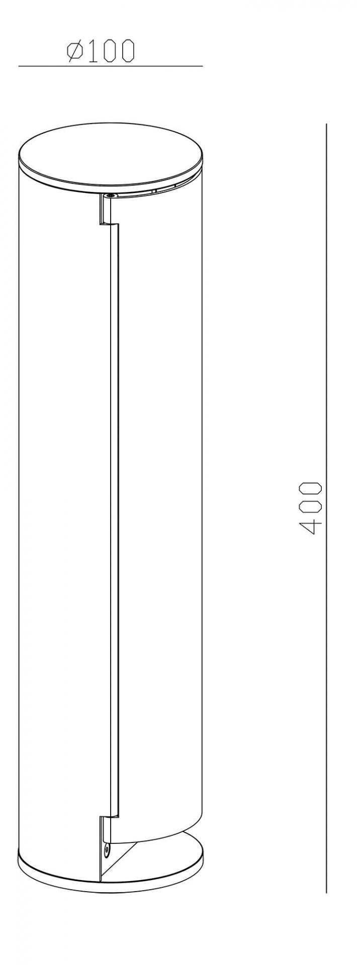Steckdosenturm Steckdosensäule 40cm Energiesäule Dunkelgrau Aluminium Druckguss Garten Outdoor IP44