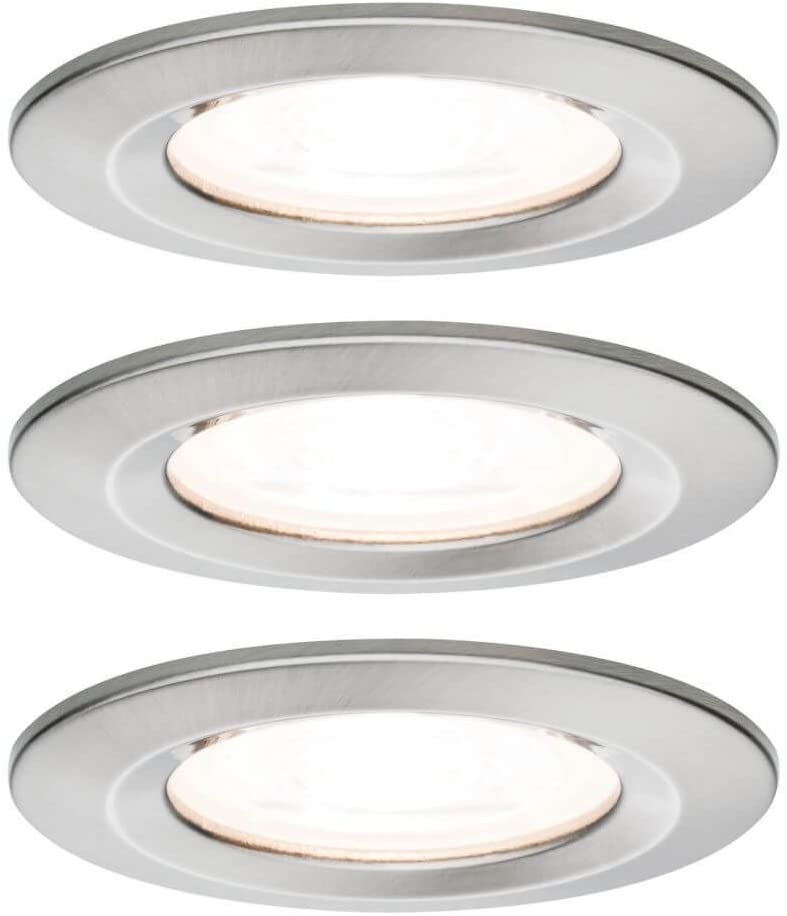 Paulmann EBL Set Nova rd starr LED IP44 3-stepdim 3x6,5W 230V GU10 51mm Eisen geb/Alu