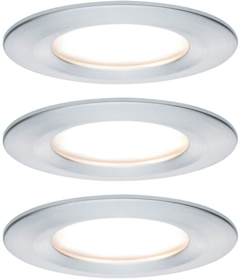 Paulmann EBL Set Nova Coin 3-stepdim rd starr LED 3x6,5W 2700K 230V Alu ged/Alu