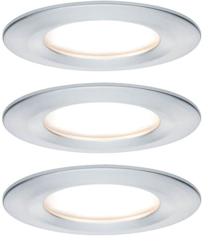 Paulmann EBL Set Nova Coin 3-stepdim rd starr LED 3x6,5W 2700K 230V Alu ged/Alu