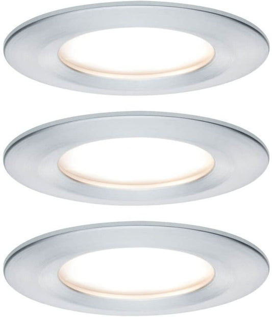 Paulmann EBL Set Nova Coin 3-stepdim rd starr LED 3x6,5W 2700K 230V Alu ged/Alu