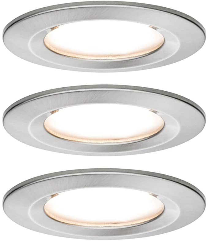 Paulmann EBL Set Nova Coin rund starr LED 3x6,5W 2700K 230V Eisen geb/Alu