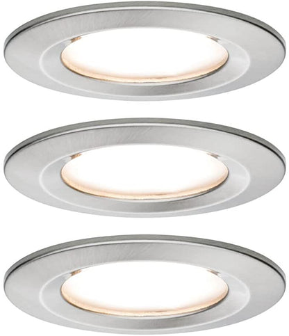 Paulmann EBL Set Nova Coin rund starr LED 3x6,5W 2700K 230V Eisen geb/Alu