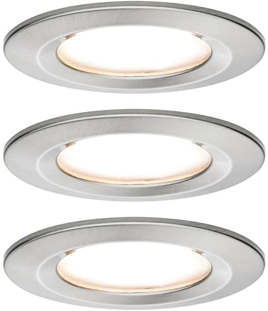 Paulmann EBL Set Nova Coin rund starr LED 3x6,5W 2700K 230V Eisen geb/Alu