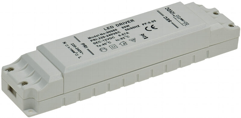elektronischer LED-Trafo 1-80W 230V~ auf 12V= Konstantspannung