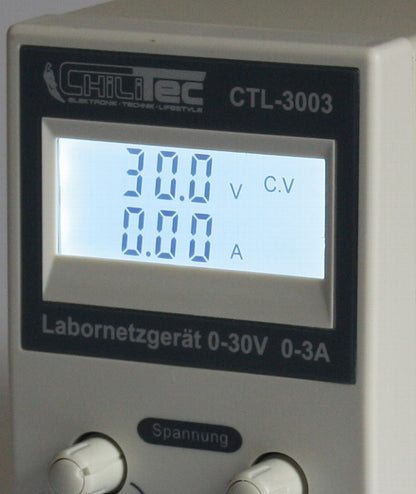 Regelbares Labornetzgerät "CTL-3003" 0-30V/0-3A mit LC-Display