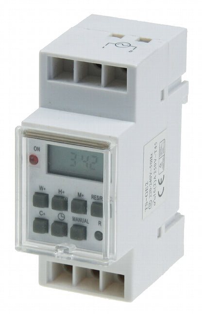 digitale Wochen-Zeitschaltuhr für Schalttafel-Einbau, 230V, max. 3500W
