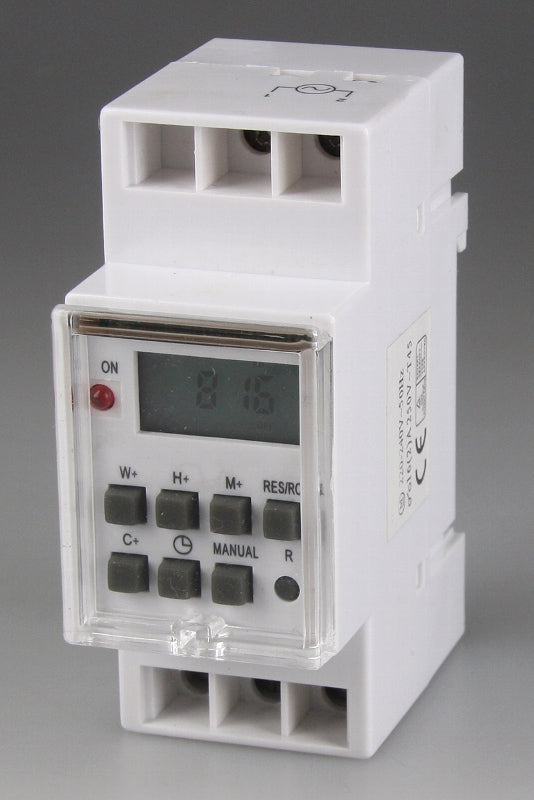 digitale Wochen-Zeitschaltuhr für Schalttafel-Einbau, 230V, max. 3500W