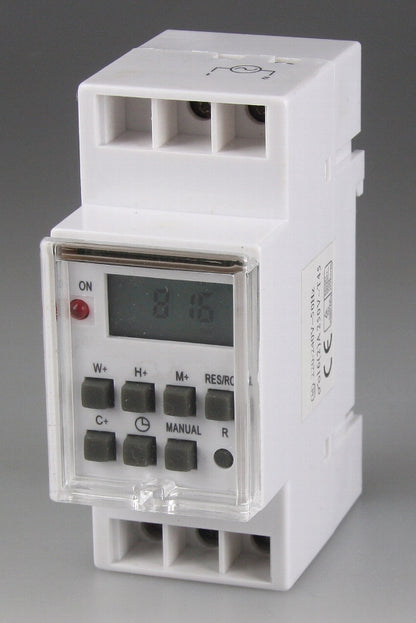 digitale Wochen-Zeitschaltuhr für Schalttafel-Einbau, 230V, max. 3500W