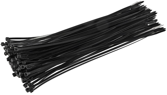 Kabelbinder 370mm x 4,8mm, schwarz 100er Pack, hohe Zugkraft, UV fest